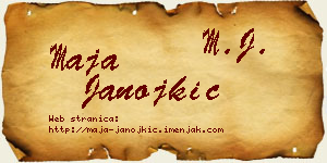 Maja Janojkić vizit kartica